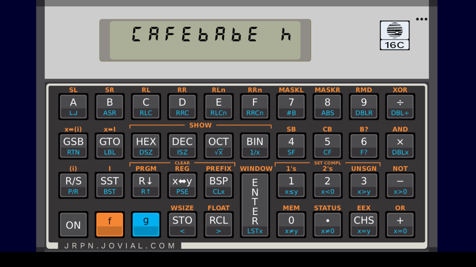 #1. JRPN 16C (iOS) 由: Philip Starner