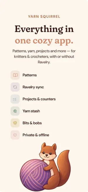 Yarn Squirrel: Pattern Library screenshot 1