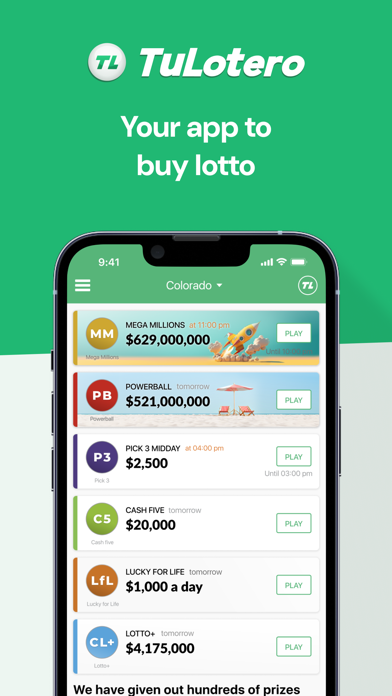 TuLotero Lottery App Screenshot