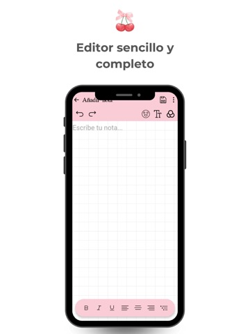 Notas Coquette y Aesthetic iPad screenshot