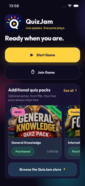 QuizJam: Pub Quiz & Trivia screenshot 1