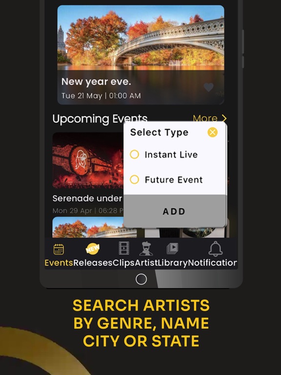 Outlet App iPad screenshot 2 - Entertainment app