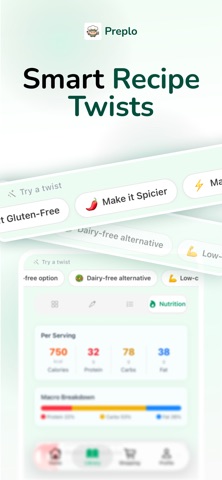 Preplo: Recipes from Videos screenshot
