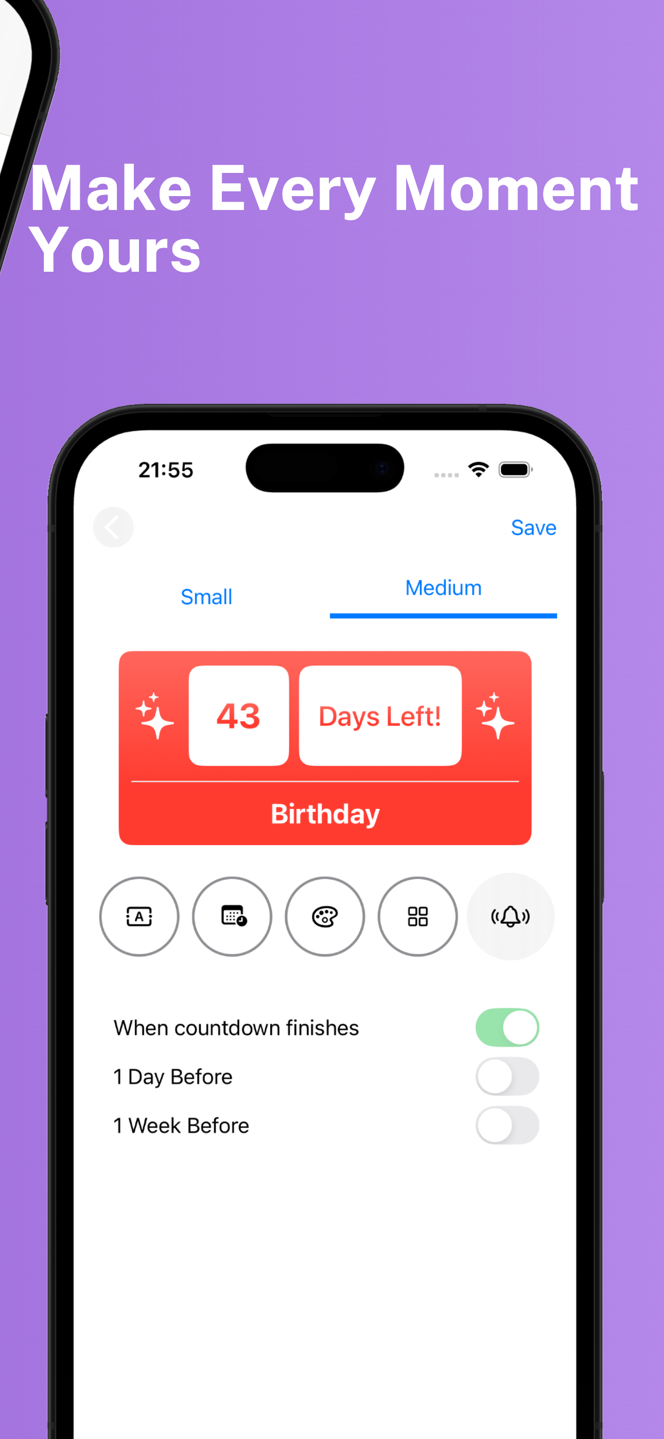 Countdown Widget - Soonly