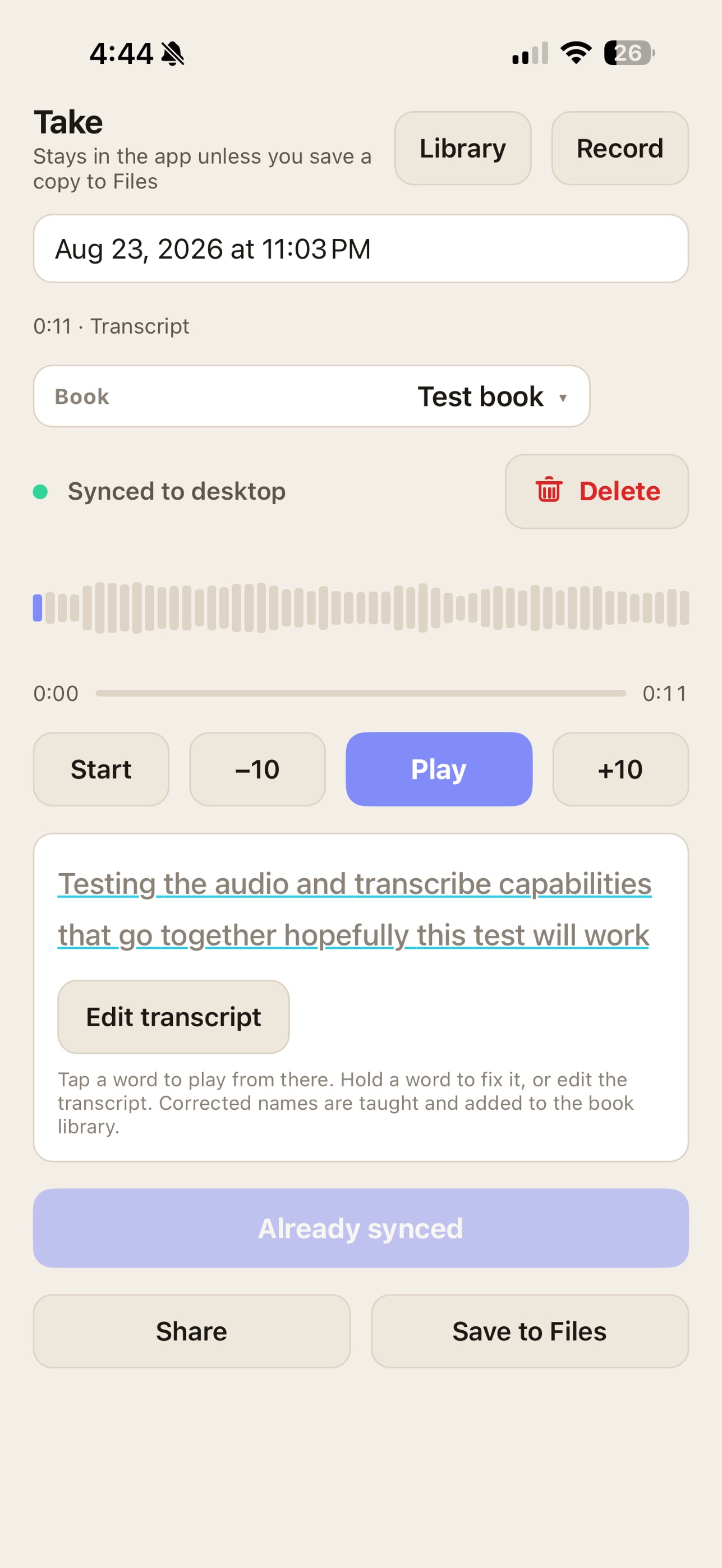 Screenshot 1 of SpeakFiction Notes