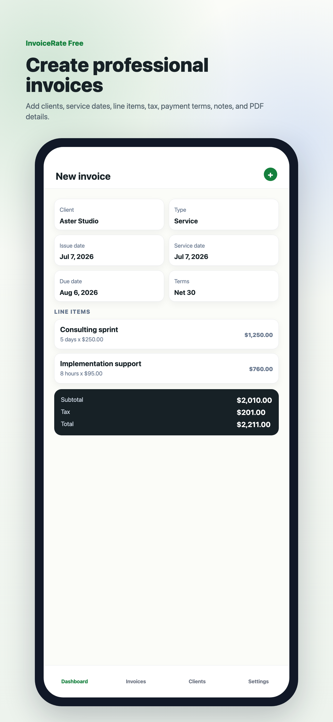 InvoiceRate App screenshot 4