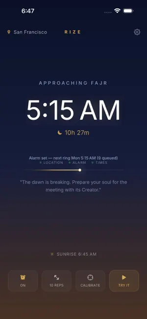 Rize: Fajr Alarm screenshot 1