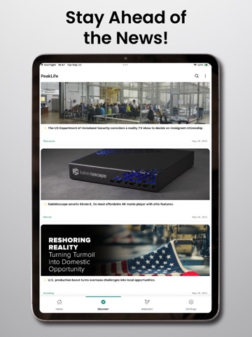 PeakLife AI: Smart News Bites iPad screenshot