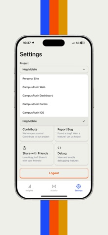 HogLite — PostHog Mobile App screenshot