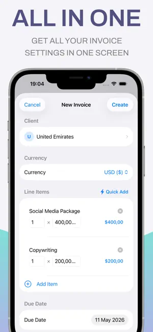 Contractor Invoice Maker: Invo screenshot 2