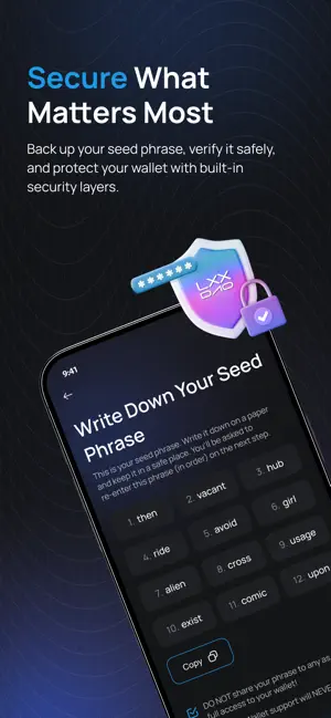 LXX DAO: Crypto Wallet App screenshot 1