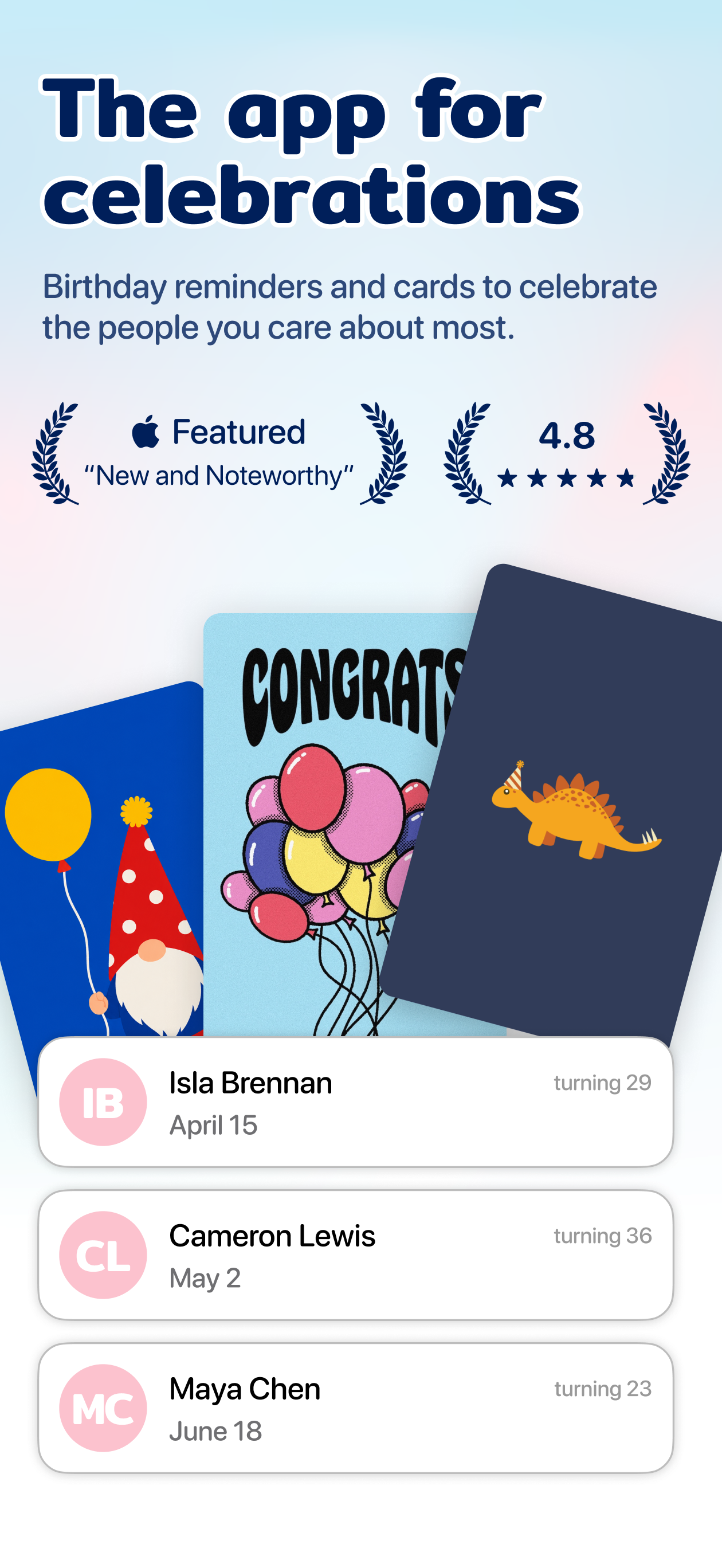 hbd: Birthday Reminder & Cards