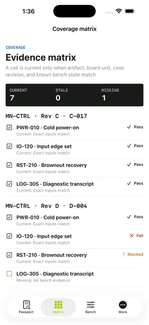 Firmwaredesk: Test Matrix screenshot 2