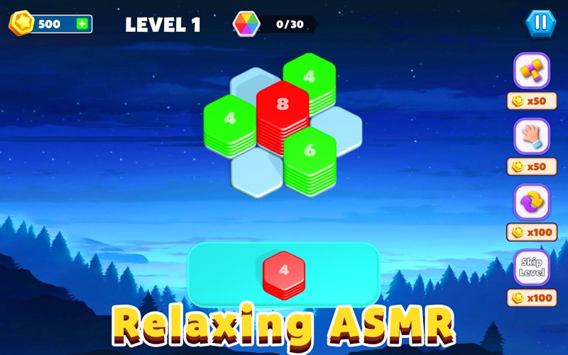 Hexa Sort 3D Color Puzzle Game Screenshot