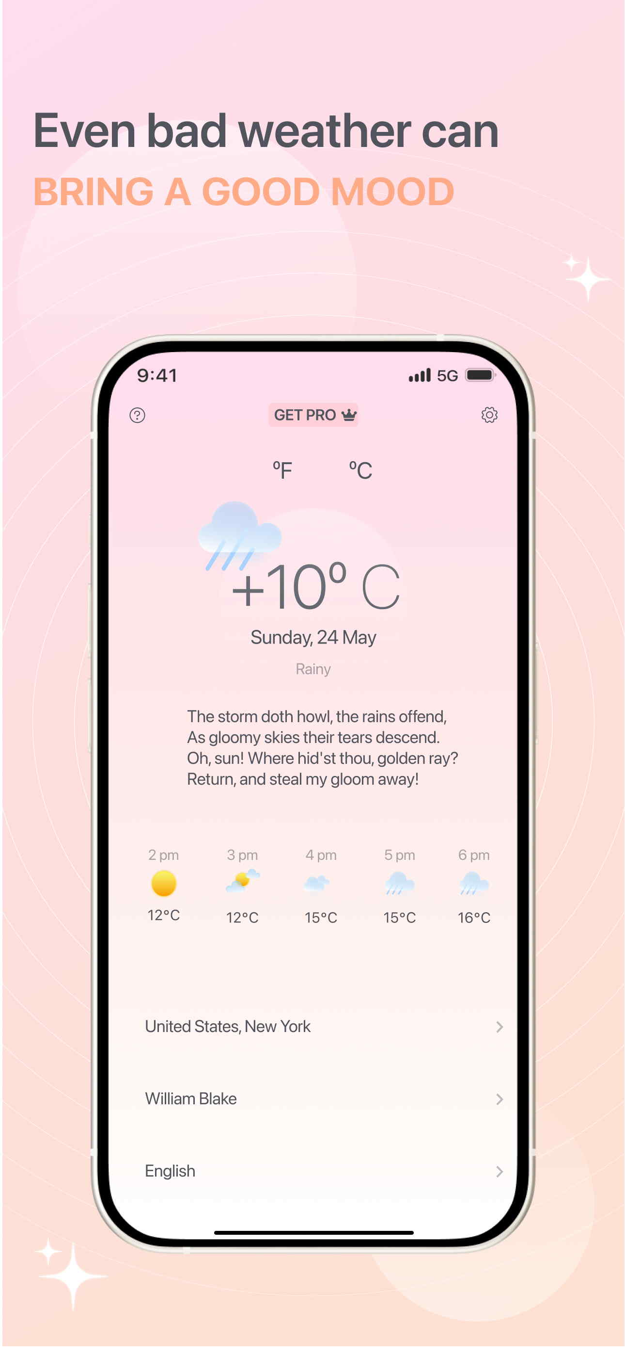 Weather & Poetry Widget