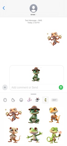 困惑的壁虎贴纸 screenshot