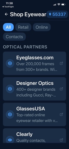 My Optical Wallet iPhone screenshot