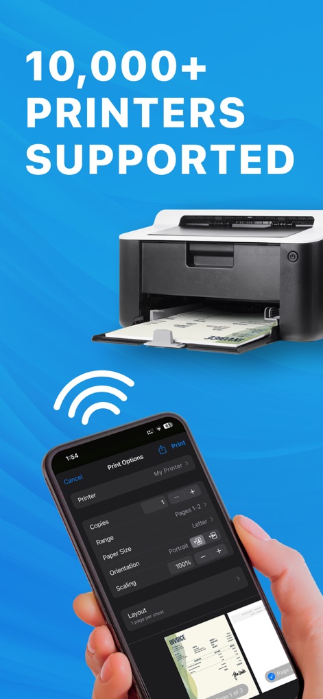 ‎Smart Printer App: iPrint - Discover the app's broad printer compatibility, supporting over 10,000 models, and its intuitive print options interface for precise control over output.