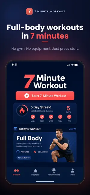 7 Minute Workout, Home Fitness screenshot 1