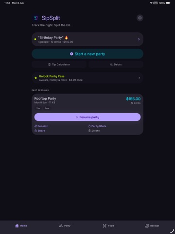 SipSplit iPad screenshot