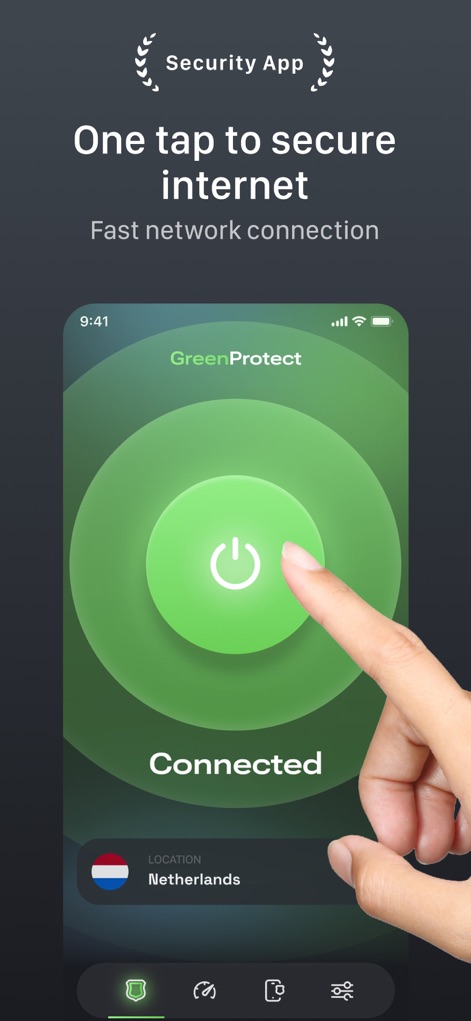 VPN PRO - Unlimited Protection - See how this tool offers instant, one-tap VPN connectivity and clearly displays the user's virtual location for enhanced privacy.