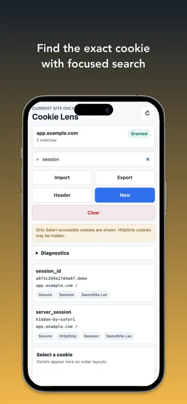 Cookie Lens: Cookie Editor screenshot 2 of 8