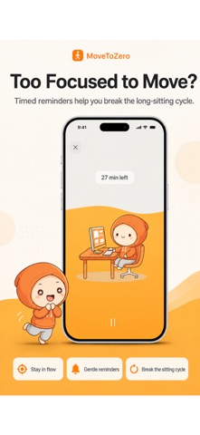Stand Up Reminder - MoveToZero iPhone screenshot