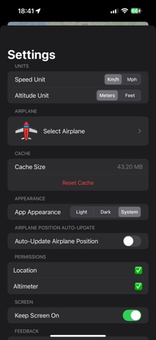Flight Mode Map screenshot