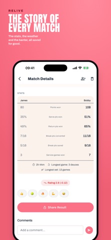 RallyScore: Tennis & Padel iPhone screenshot