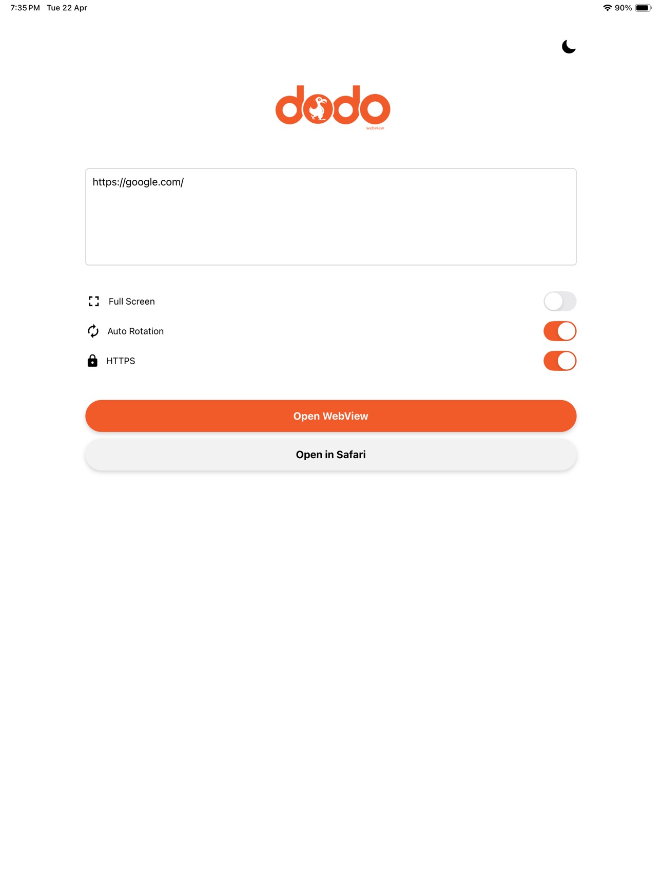 Dodo - Webview screenshot 1