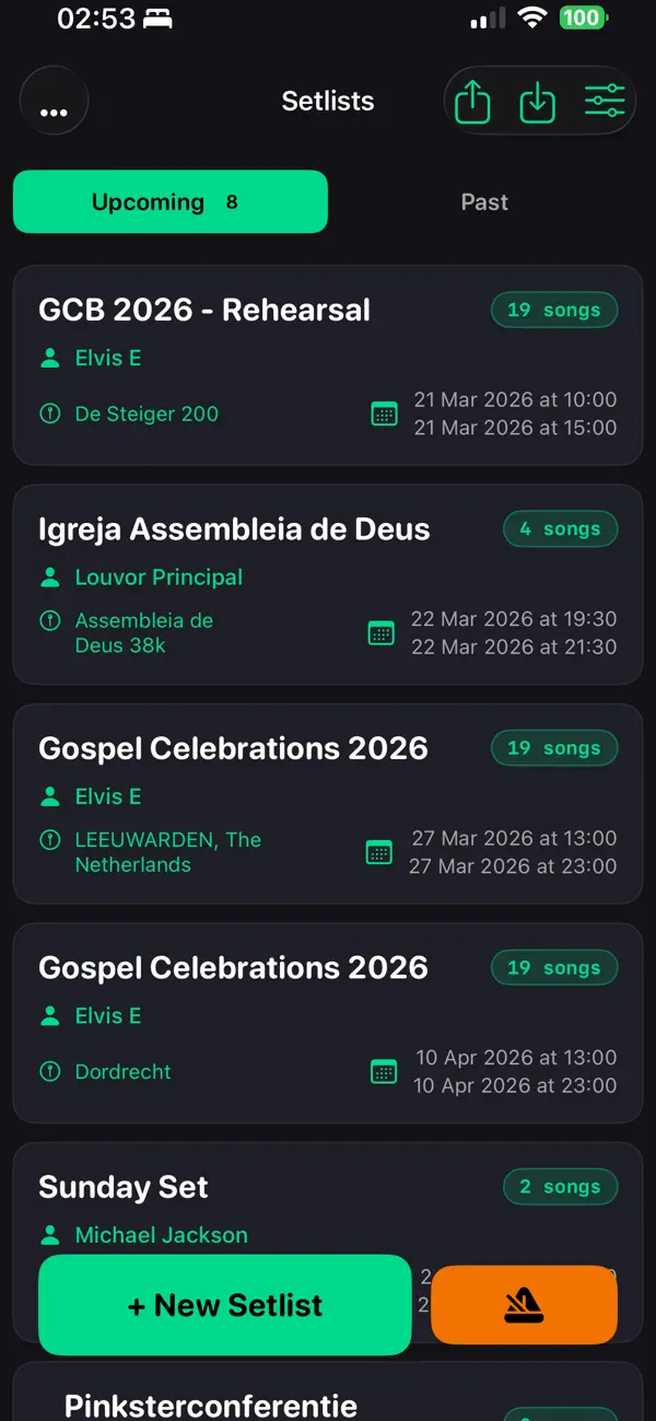 Screenshot #2 pour Setlist MIDI