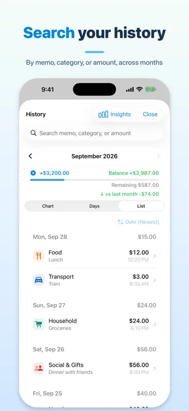 Kakeibo: Fast Expense Tracker screenshot 5 of 8