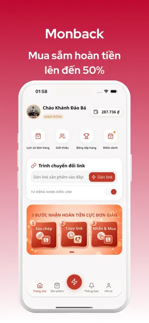 Monback : Mua sắm hoàn tiền iPhone screenshot 1