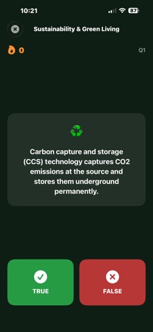 Earth Day Quiz iPhone screenshot