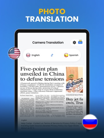 Translate: Voice & Camera App iPad screenshot