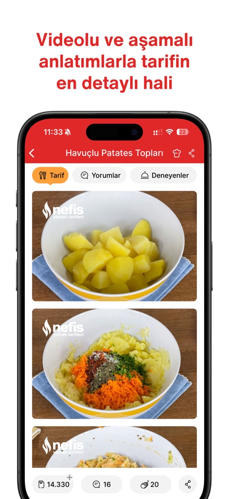 Nefis Yemek Tarifleri - Chaque plat est expliqué en détail grâce à des instructions claires et des photos séquentielles, garantissant une compréhension optimale à chaque étape.