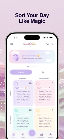 Sparkle Sort: Cute To Do List Screenshot 1 of 5