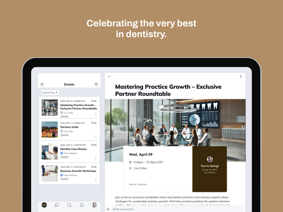 MyDentive iPad screenshot 1 - Business app