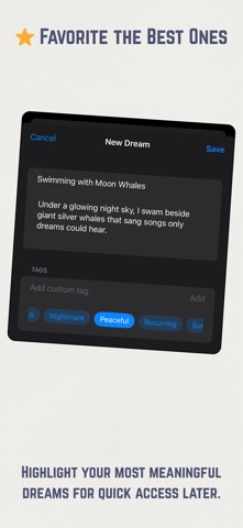 Dream Journal – Log Dreams iPhone screenshot