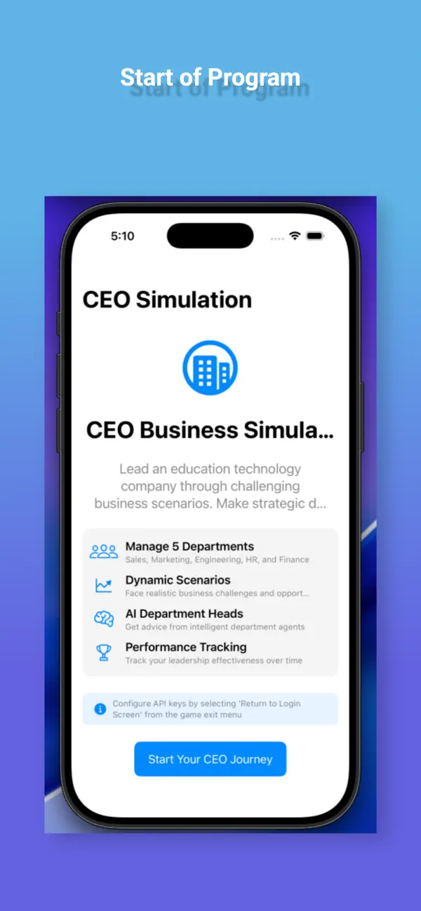 #2. CEOSimulation (iOS) De: Donald Clark