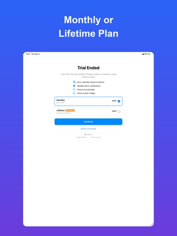 CalSyncAlert - Calendar Alarm iPad screenshot