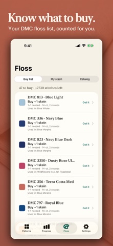Stitchwork: Cross Stitch Chart iPhone screenshot