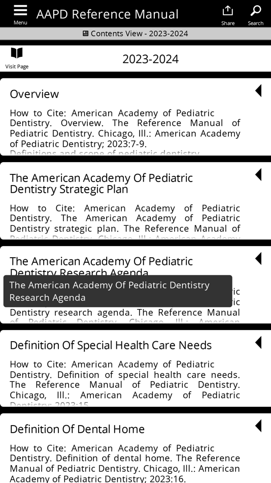 #5. AAPD Reference Manual (iOS) 由: The American Academy of Pediatric Dentistry