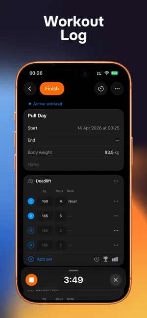 Spodi: Workout Tracker screenshot 1
