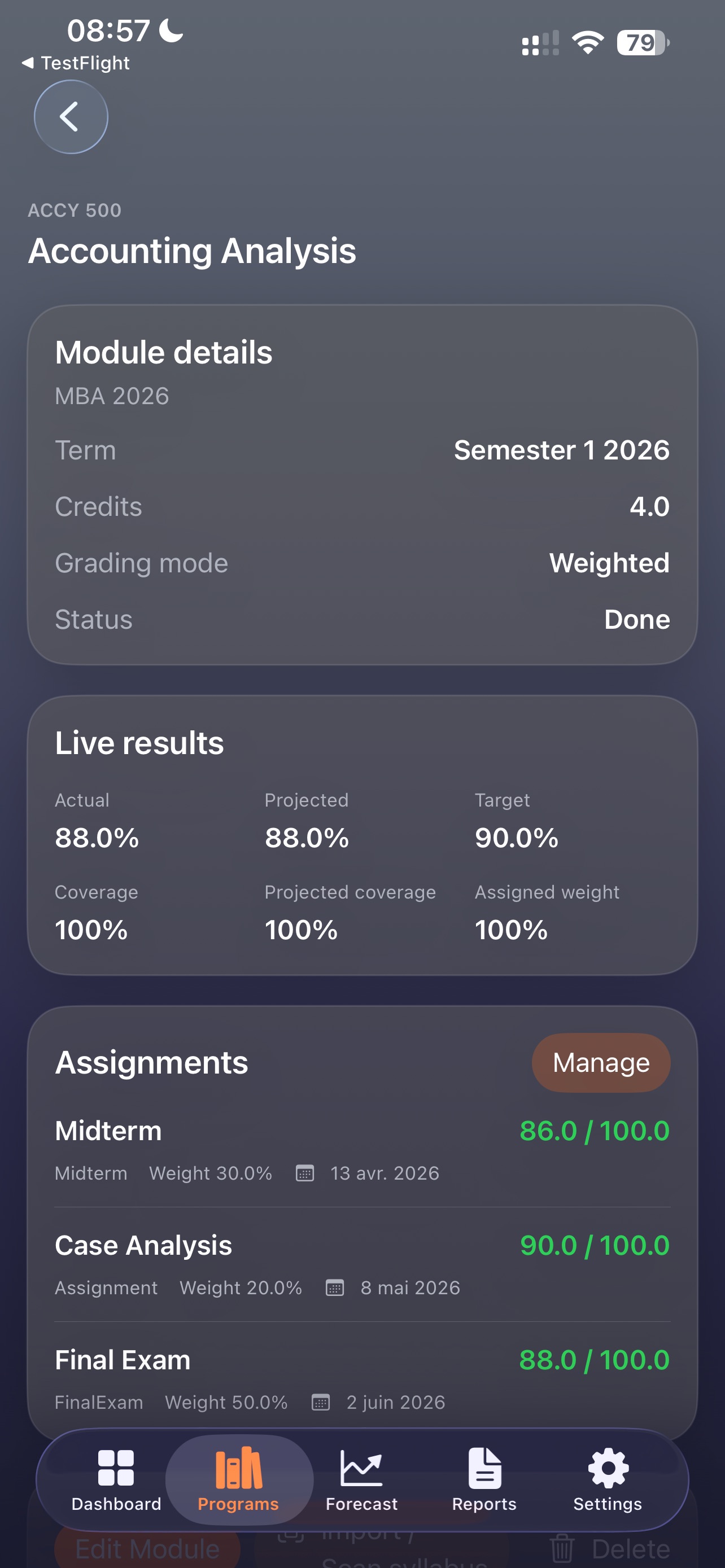 Screenshot 5 of GradeForecast