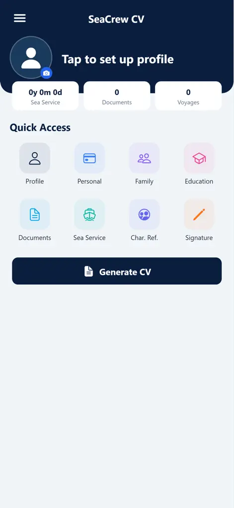 SeaCrew CV - Lifestyle App | MWM