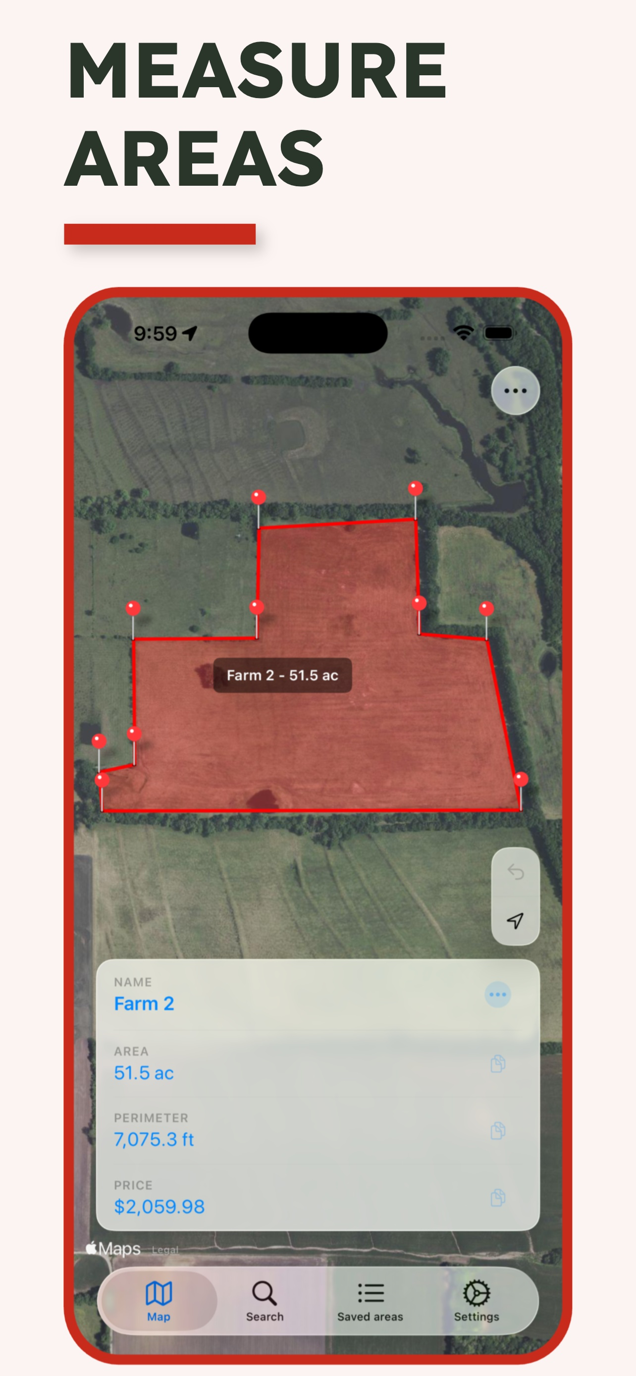 Map Area Calculator - Marea