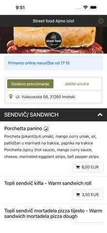 Street food Ajmo izist screenshot