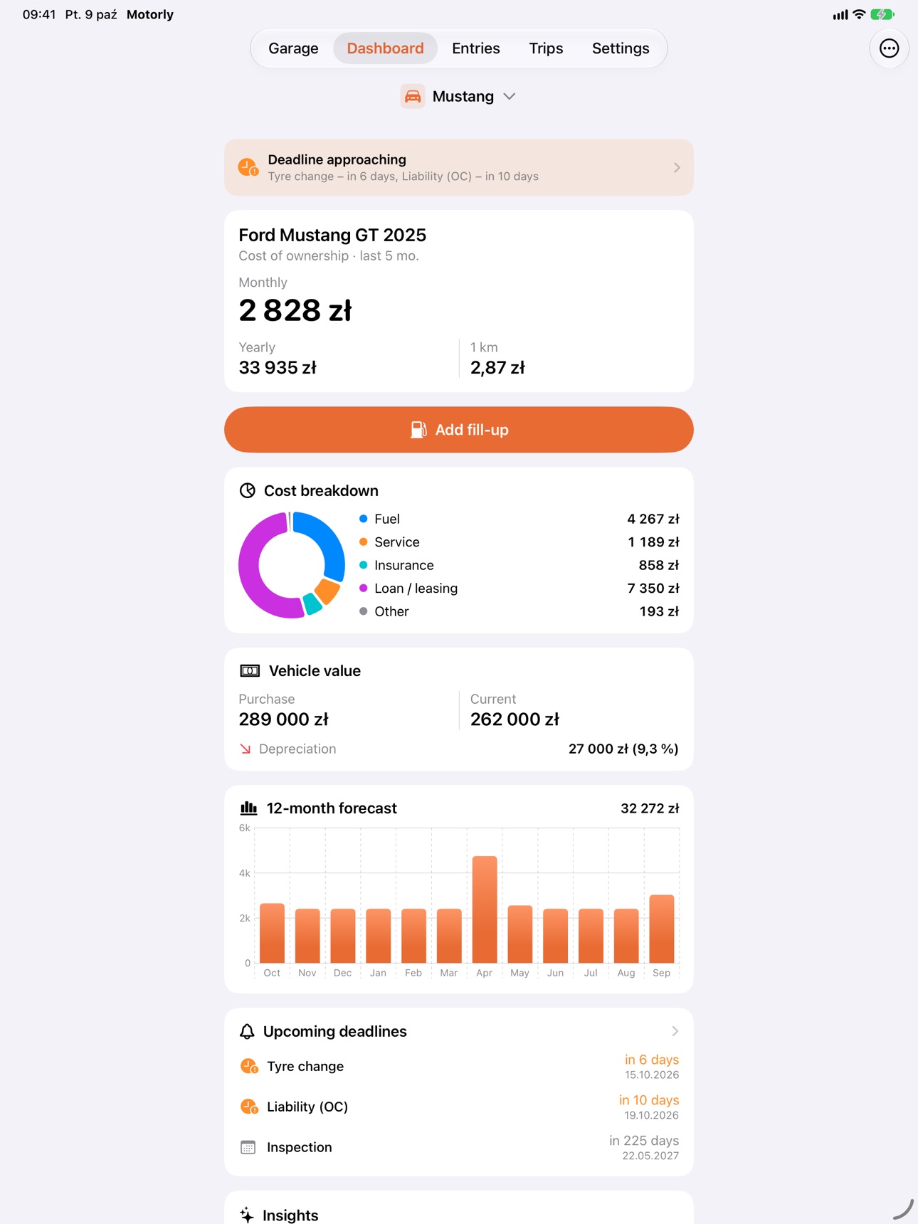 Screenshot 9 of Motorly: Car Cost Tracker