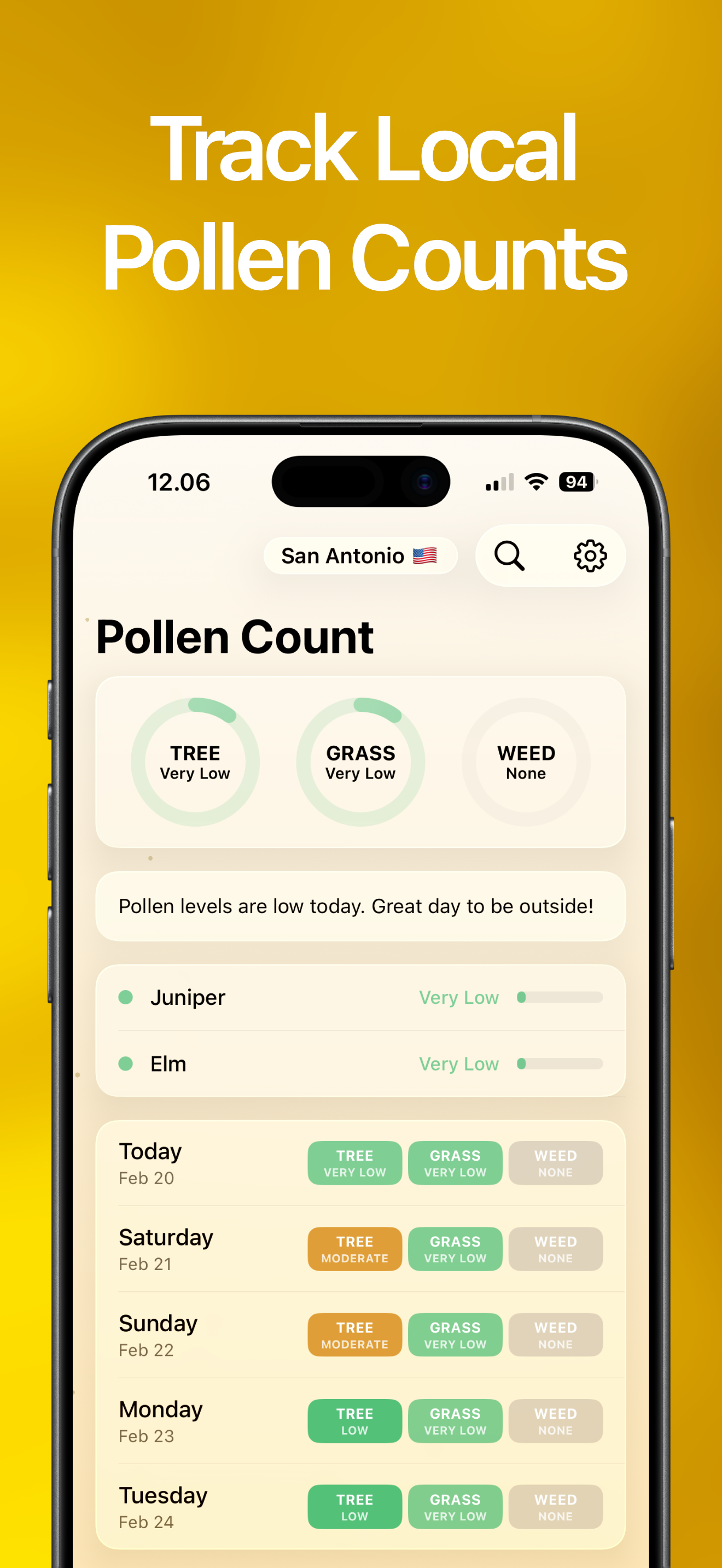 Pollen Count Today: Tracker